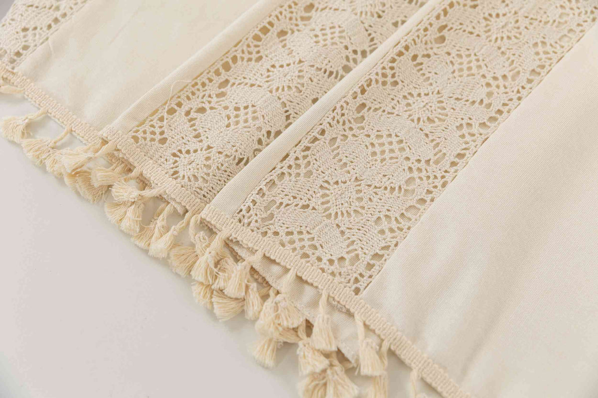 2er Set Vorhang Ösen »Osaka« HxB 245x140 cm Creme 100% Baumwolle Linenlook Makrameespitze Bommeln Raffhalter Gardinen Vorhang 3F3A7248_2b9621d6-c33d-4d8d-b05c-f4b173bed67c | girdainenbox.com