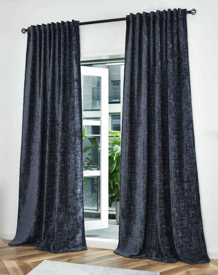 2er Set Vorhänge Chenille Jacquard »RIGA« mit Multiband-Aufhängung Luxuriöser Stil für Ihr Zuhause 2023500-2 Blau Vorhang Set 47595873370376_027938f0-e9eb-49ff-bb2f-f998d7840614 | girdainenbox.com