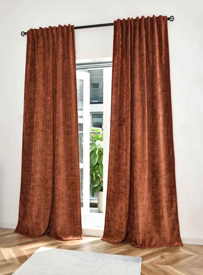 2er Set Vorhänge Chenille Jacquard »RIGA« mit Multiband-Aufhängung Luxuriöser Stil für Ihr Zuhause 2023500-2 Terrakotta Vorhang Set 47595876516104_b99222ce-e993-4130-8881-860b65008fb6 | girdainenbox.com