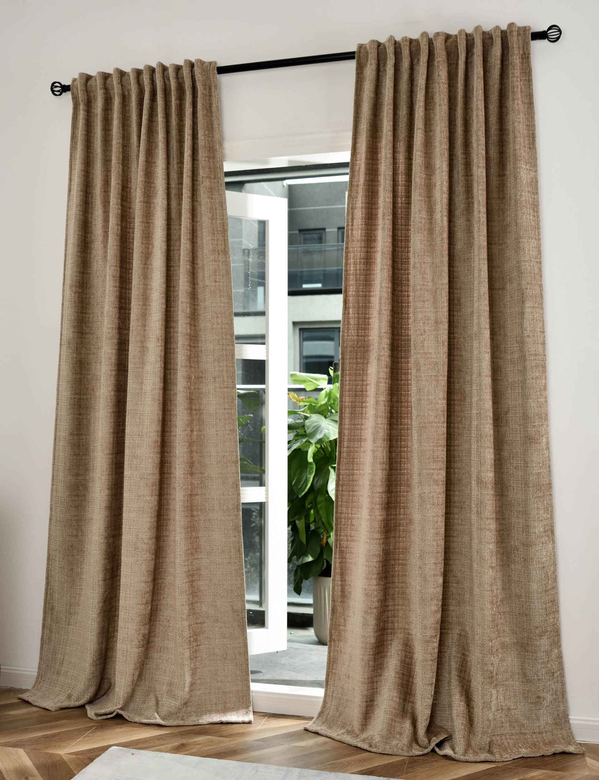 2er Set Vorhänge Chenille Jacquard »RIGA« mit Multiband-Aufhängung Luxuriöser Stil für Ihr Zuhause 2023500-2 Taupe Vorhang Set 47595888410888_f6979ff9-bd50-40f1-8bf5-b8837c28d316 | girdainenbox.com