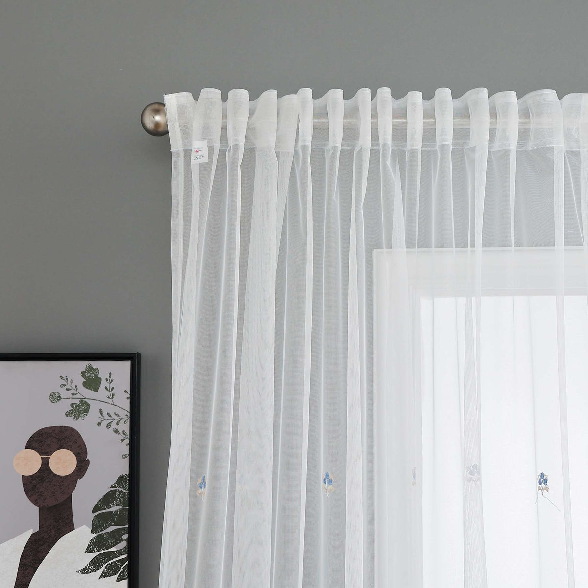 Gardine Raschel Stickerei Design »Florenz« Multiband für Gardinenschiene und Gardinenstange Elegante Fensterdekoration 2023200 Gardinenschal 593A0050 | girdainenbox.com