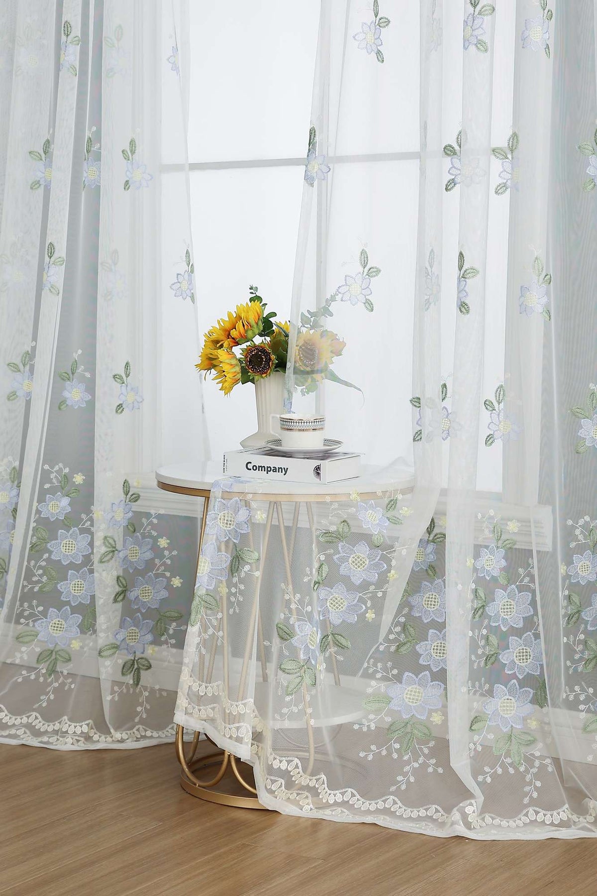 Gardine Raschel Stickerei Design »Florenz« Multiband für Gardinenschiene und Gardinenstange Elegante Fensterdekoration 2023200 Gardinenschal 593A0119 | girdainenbox.com
