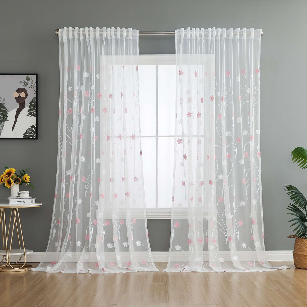 Gardine Raschel Stickerei Design »Florenz« Multiband für Gardinenschiene und Gardinenstange Elegante Fensterdekoration 2023200 Gardinenschal 593A0122 | girdainenbox.com