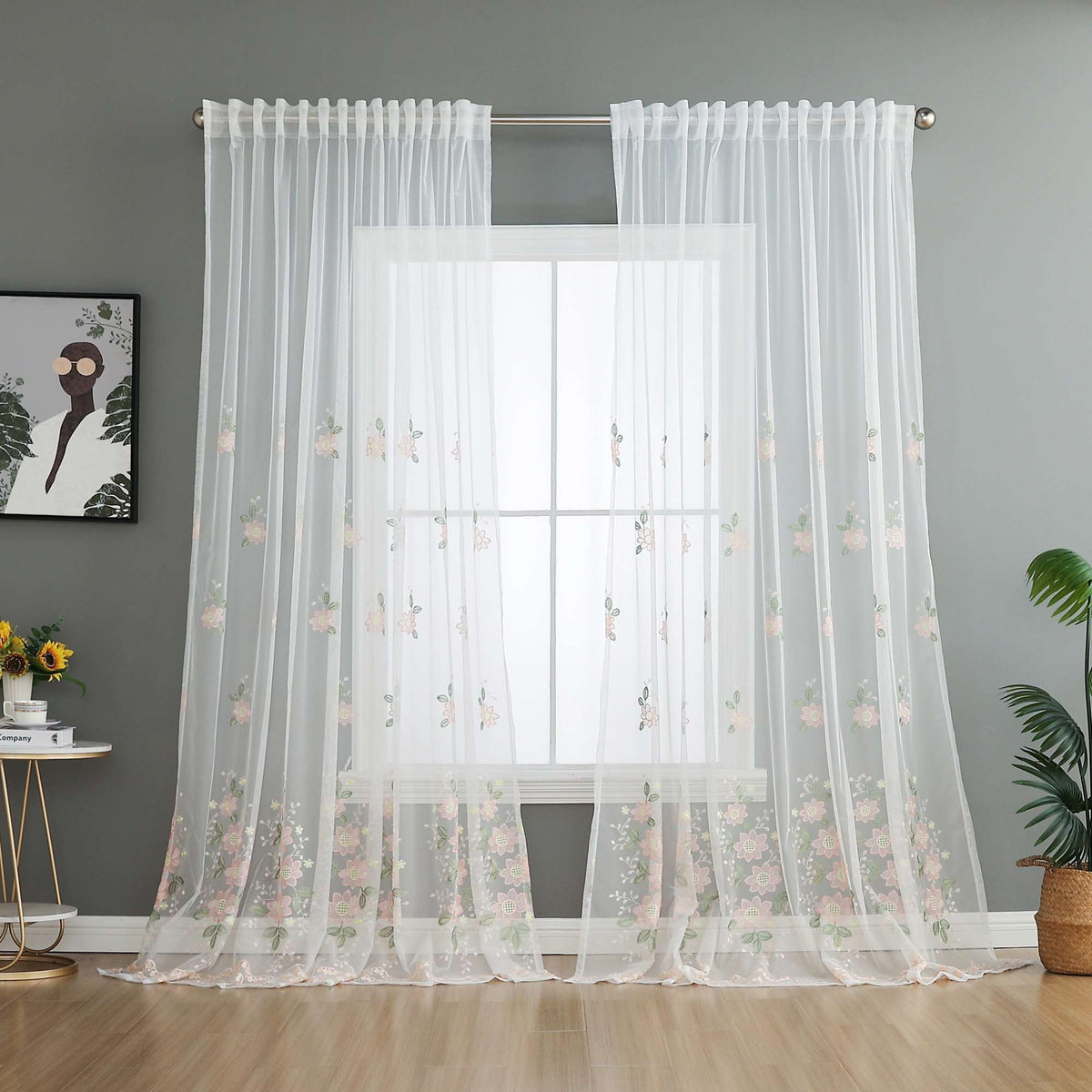 Gardine Raschel Stickerei Design »Florenz« Multiband für Gardinenschiene und Gardinenstange Elegante Fensterdekoration 2023200 Gardinenschal 593A0145 | girdainenbox.com