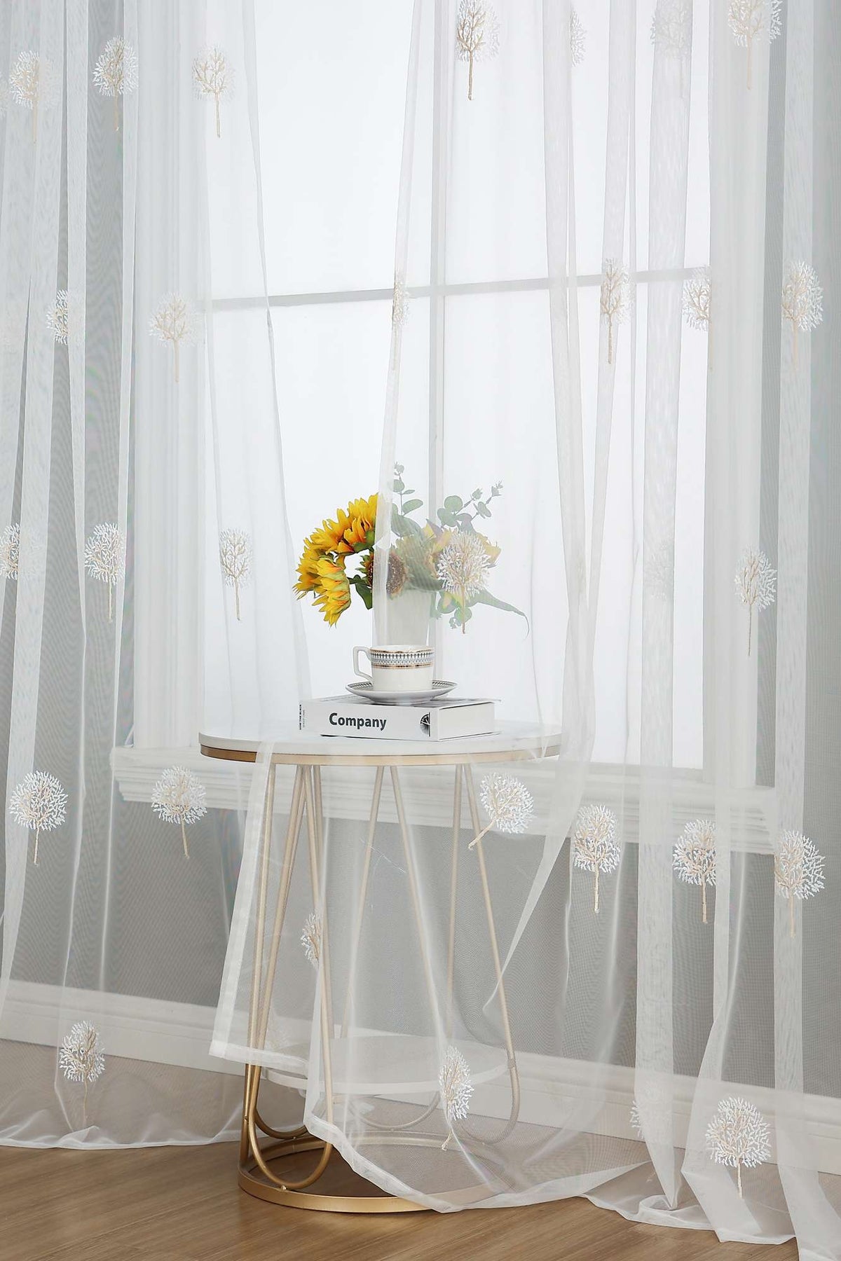 Gardine Raschel Stickerei Design »Florenz« Multiband für Gardinenschiene und Gardinenstange Elegante Fensterdekoration 2023200 Gardinenschal 593A0212 | girdainenbox.com