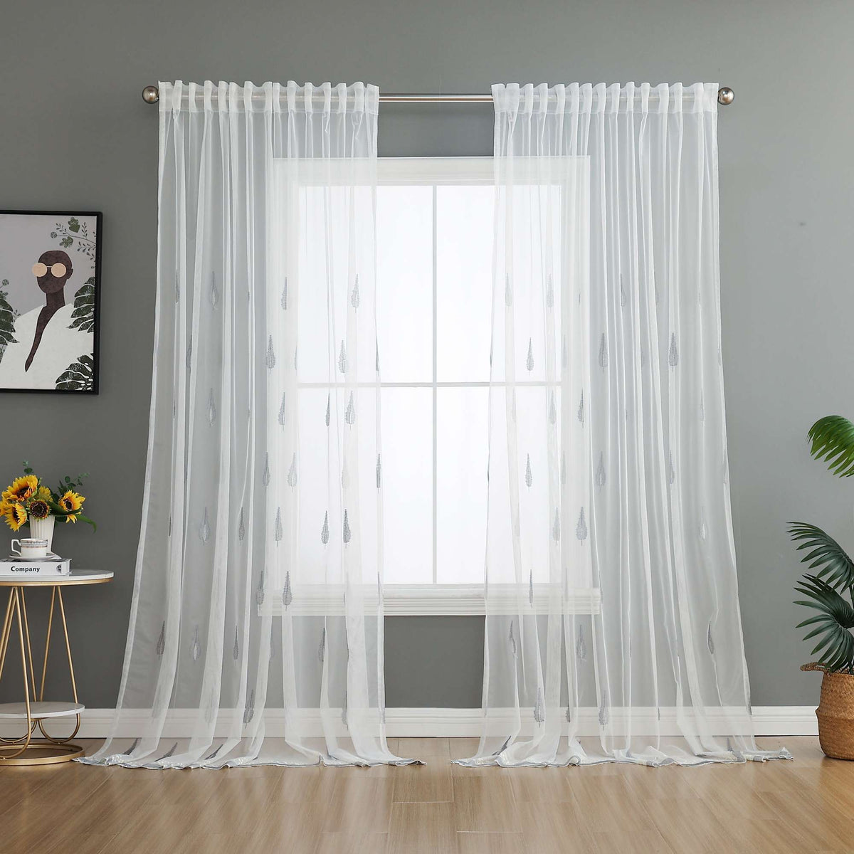 Gardine Raschel Stickerei Design »Florenz« Multiband für Gardinenschiene und Gardinenstange Elegante Fensterdekoration 2023200 Gardinenschal 593A0222 | girdainenbox.com