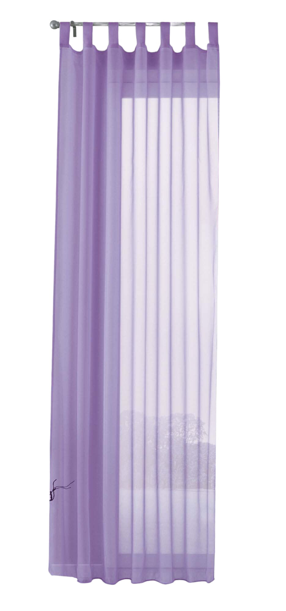 Schlaufenschal Gardine uni transparent Voile 61175 Gardinenschal 61175flieder-crop | girdainenbox.com