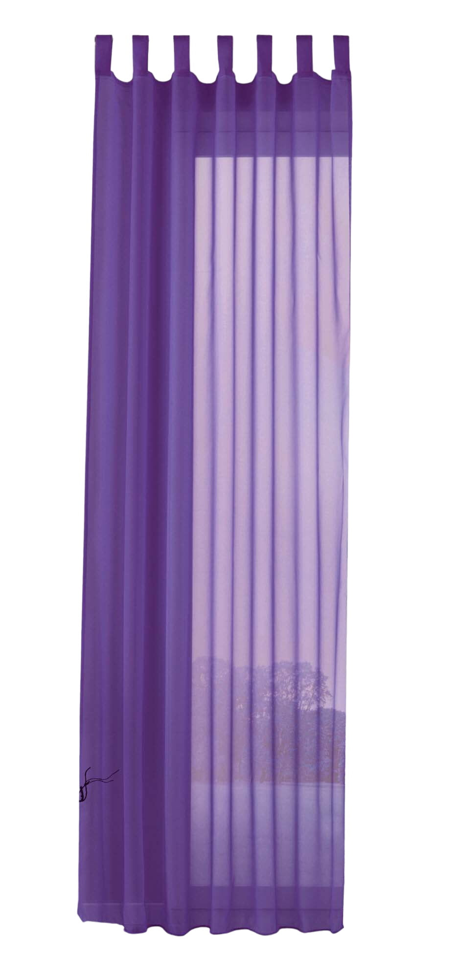 Schlaufenschal Gardine uni transparent Voile 61175 Gardinenschal 61175lila-crop | girdainenbox.com