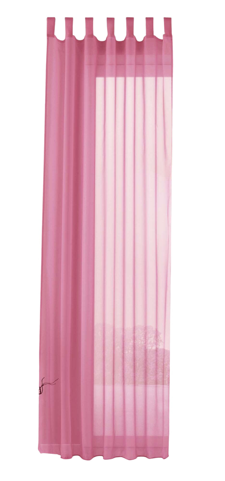 Schlaufenschal Gardine uni transparent Voile 61175 Gardinenschal 61175rosa-crop | girdainenbox.com