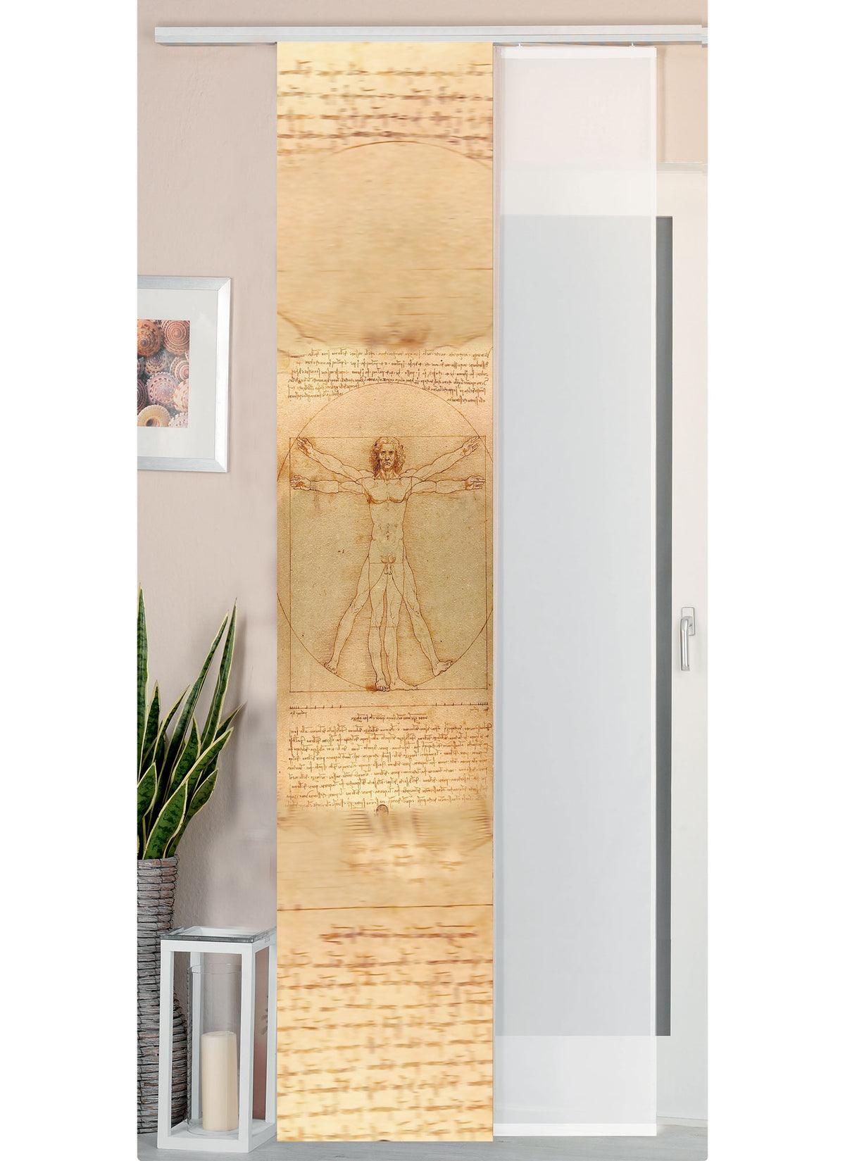 2er Set Schiebegardine Flächenvorhang Wildseide Optik und Voile Paneel 80400 Da Vinci Schiebegardine 80400da_vinci | girdainenbox.com