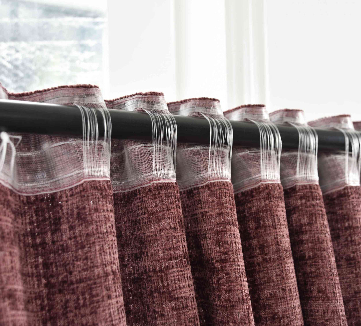 Vorhang Chenille Jacquard »RIGA« mit Multiband-Aufhängung Luxuriöser Stil für Ihr Zuhause 2023500 Vorhang Img1420 | girdainenbox.com