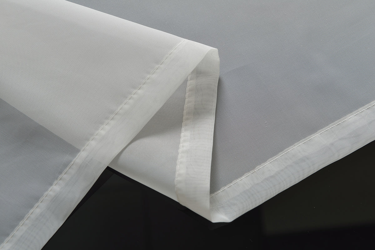Doppel Raffrollo Palma Microsatin matt Voile Faltgardinen Faltrollo Schlaufenrollo mit Universalgardinenband 20410 Raffrollo Img29921 | girdainenbox.com