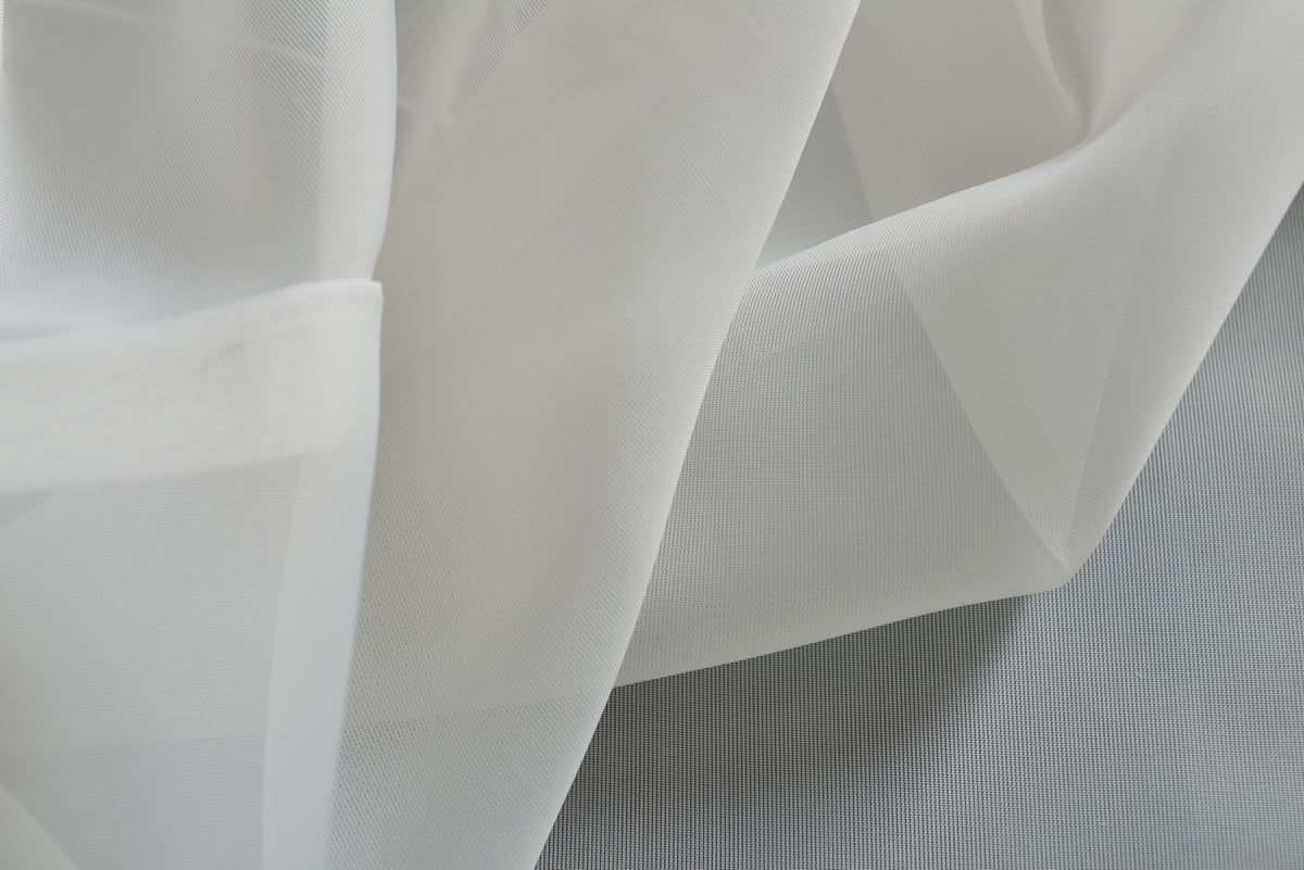 Doppel Raffrollo Palma Microsatin matt Voile Faltgardinen Faltrollo Schlaufenrollo mit Universalgardinenband 20410 Raffrollo Img29925 | girdainenbox.com