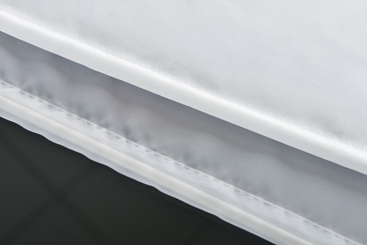 Doppel Raffrollo Palma Microsatin matt Voile Faltgardinen Faltrollo Schlaufenrollo mit Universalgardinenband 20410 Raffrollo Img30023 | girdainenbox.com