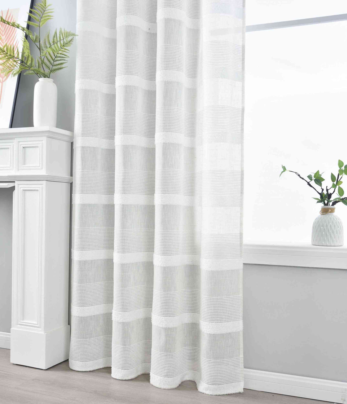 2er Set Halbtransparente Gardine mit Ösen HxB 245x140 cm Natur Meliert »Halle« Chenille Leinenbindung Lichtdurchlässig Halbtransparent 202480-2 Gardinenschal Img6443_36a67cf7-7e1a-4a2b-8d23-d50d6f1db7fa | girdainenbox.com