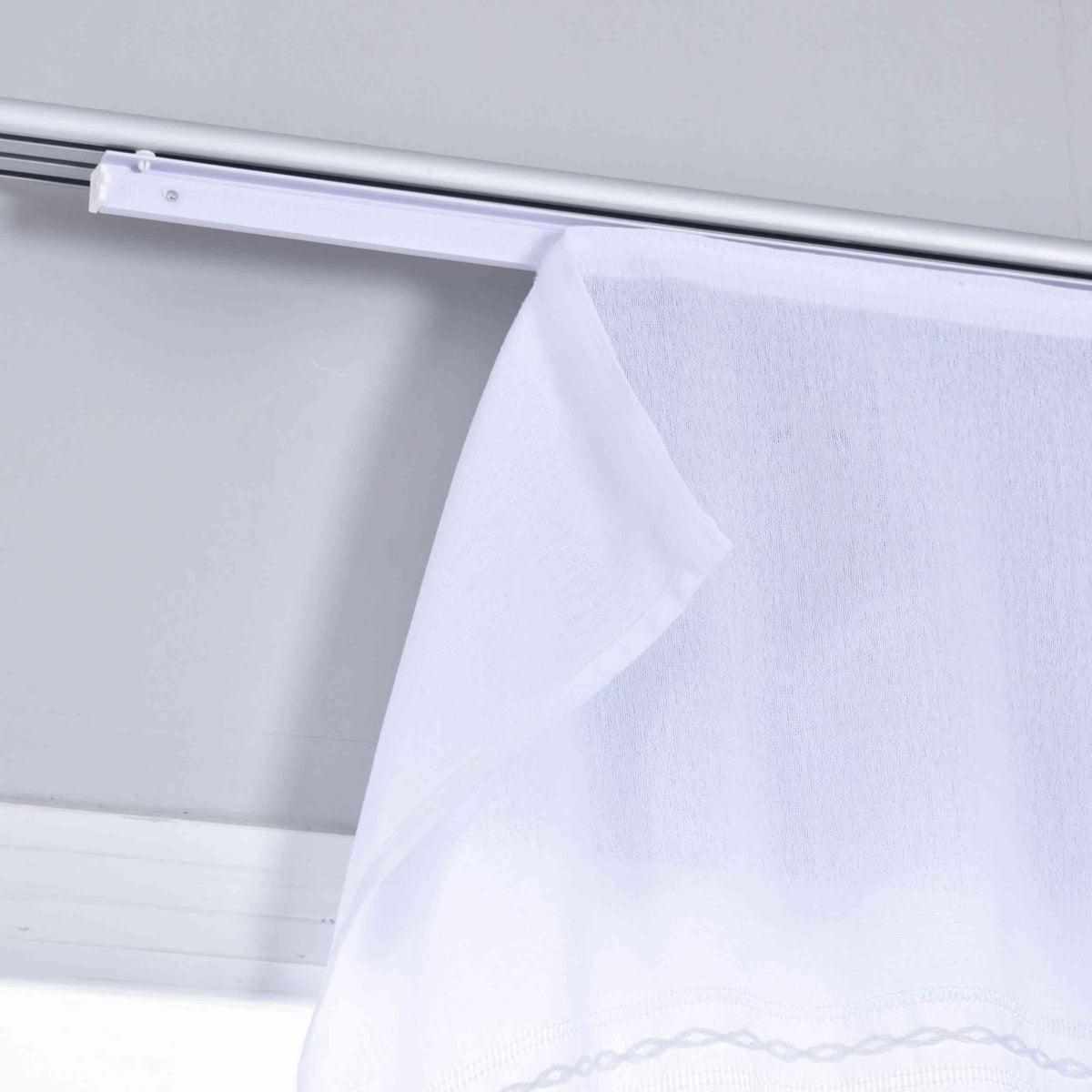 Halbtransparente Schiebegardine mit Paneelwagen »Leipzig« Kettenmuster lichtdurchlässig elegante Struktur 202450P Schiebegardine Img7582 | girdainenbox.com