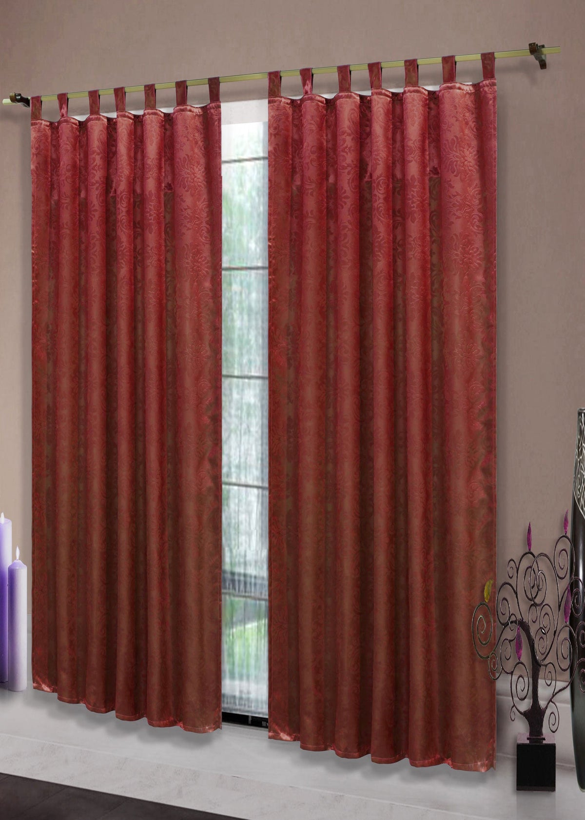Satin Emboss / Reliefprägung bemustert Vorhang Gardine Barock -20380- Blickdicht zum Verdunkeln mit Schlaufen und eingenähtem Kräuselband, (Höhe x Breite in cm) 20380 Bordeaux Vorhang Satin_Emboss_-_Reliefpragung_bemustert_Vorhang_Gardine_Barock_-20380-_Blickdicht_zum_Verdunkeln_mit_Schlaufen_und_eingenahtem_Krauselband_Hohe_x_Breite_in_cm_20380_-_Gardinenbox._7c599a68-b926-47e5-a21a-2f1815410ce7 | girdainenbox.com