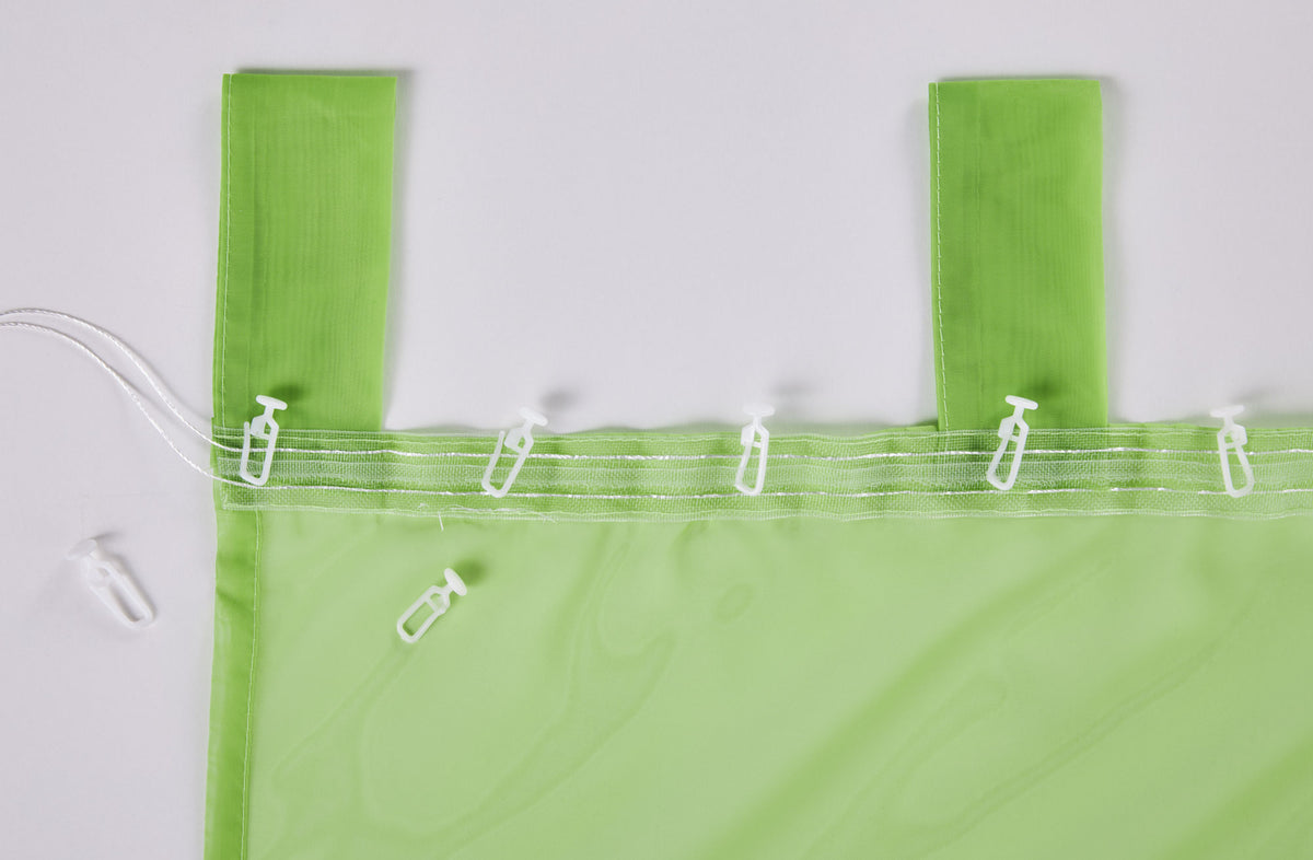2er-Pack Gardinen Transparent Vorhang Set Wohnzimmer Voile Schlaufenschal mit Bleibandabschluß 61000CN Gardinen Set krausel | girdainenbox.com