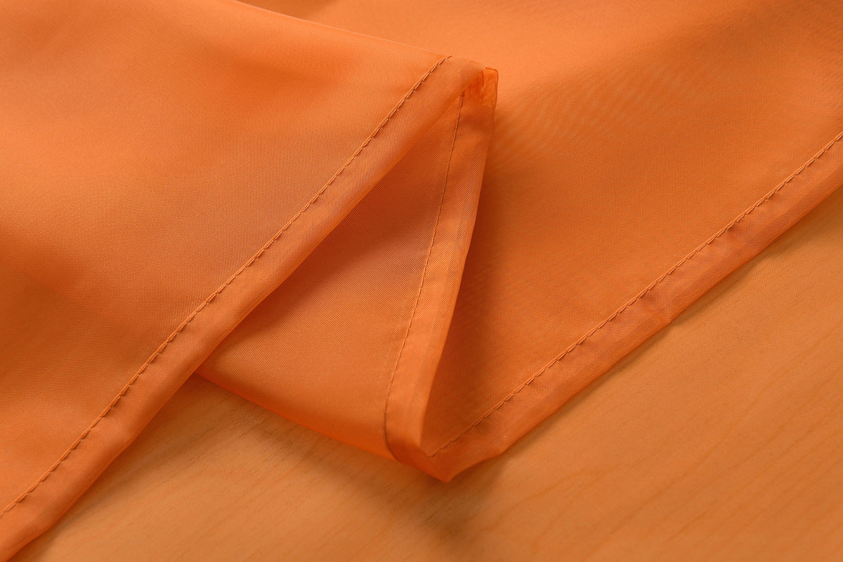 2er-Pack Ösen Gardinen Transparent Vorhang Set Wohnzimmer Voile Ösenvorhang Bleibandabschluß 203322 Gardinen Set orange_2 | girdainenbox.com