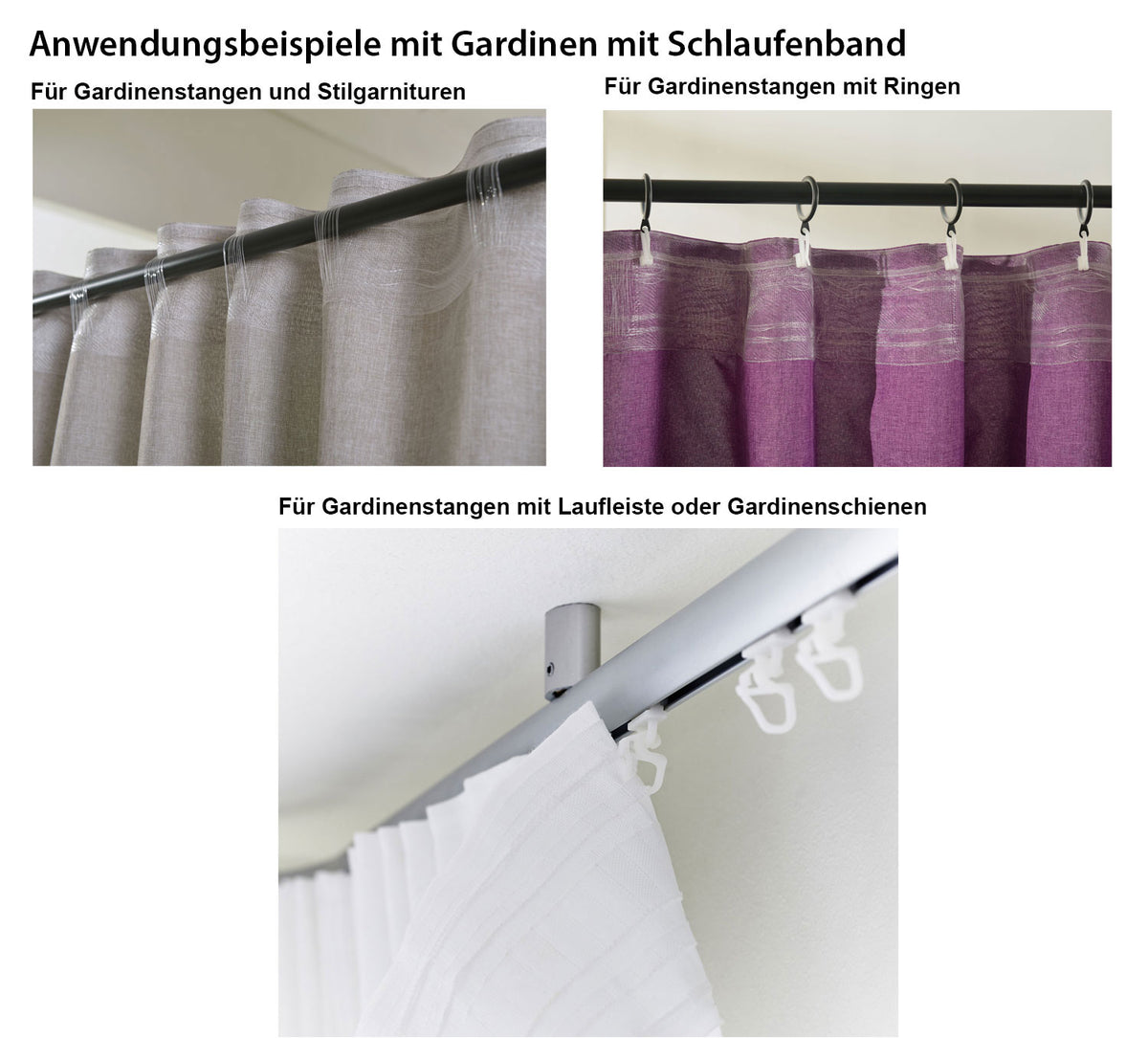 Vorhang Schal verdeckte Schlaufen >>Linene<< blickdicht Leinen Optik Natur Grobfaser (HxB) Lanhaus Stil schwere Qualität 20445 Vorhang schlaufenband_anwendung_35 | girdainenbox.com