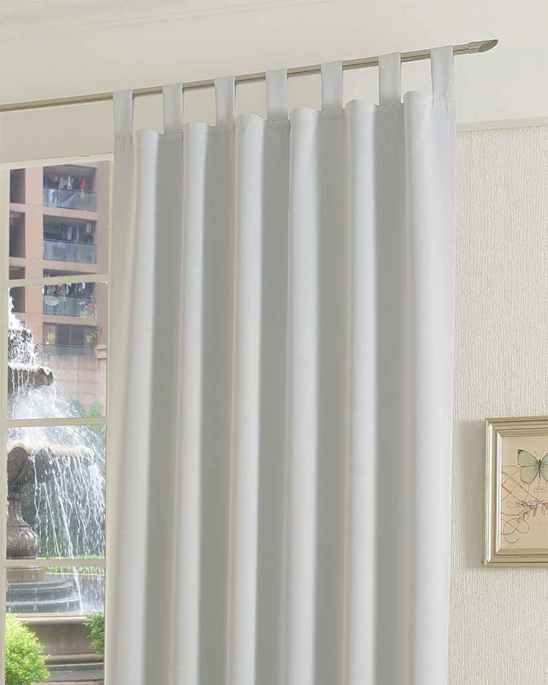 Verdunkelungsvorhang Schlaufen »Stein« HxB 245x135 cm Stein Blackout Matt Uni Kräuselband 20610X Vorhang verdunkelungsvorhang-stein-mit-vorhangschienen-und-fensterblick | girdainenbox.com