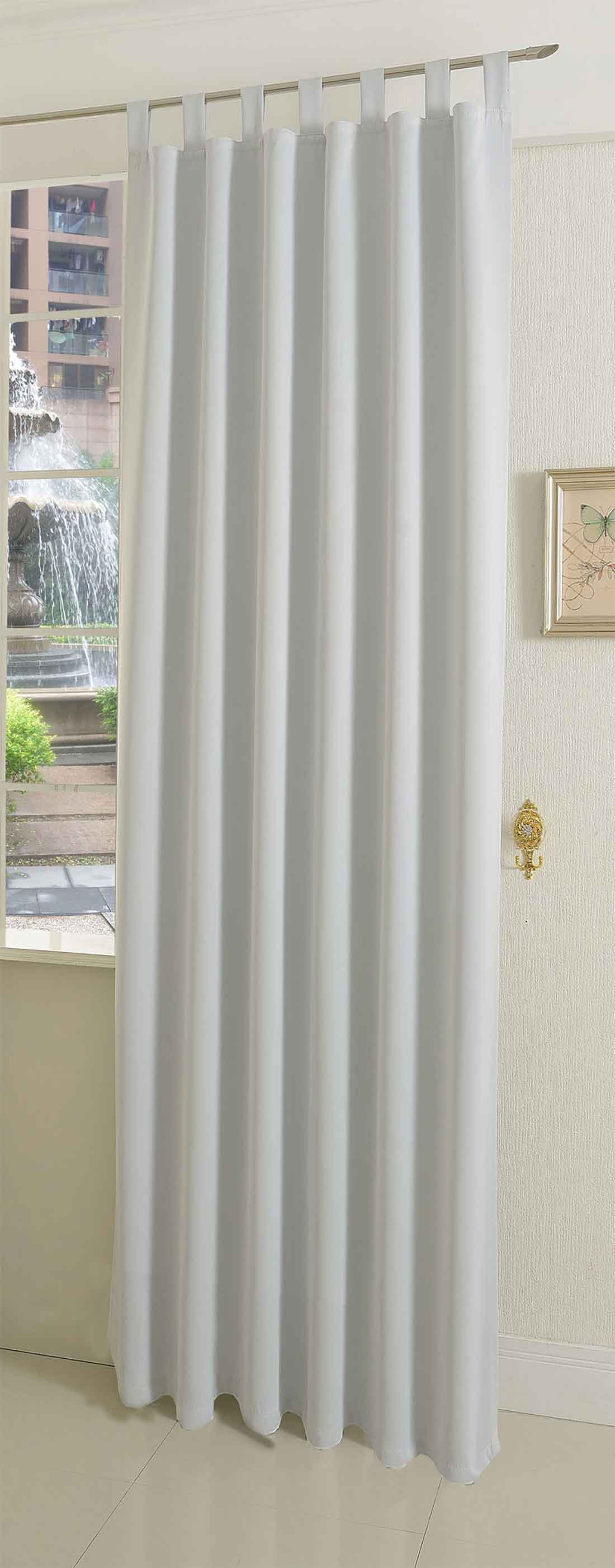 Verdunkelungsvorhang Schlaufen »Stein« HxB 245x135 cm Stein Blackout Matt Uni Kräuselband 20610X Vorhang verdunkelungsvorhang-stein-mit-vorhangschienen-und-fensterblick | girdainenbox.com