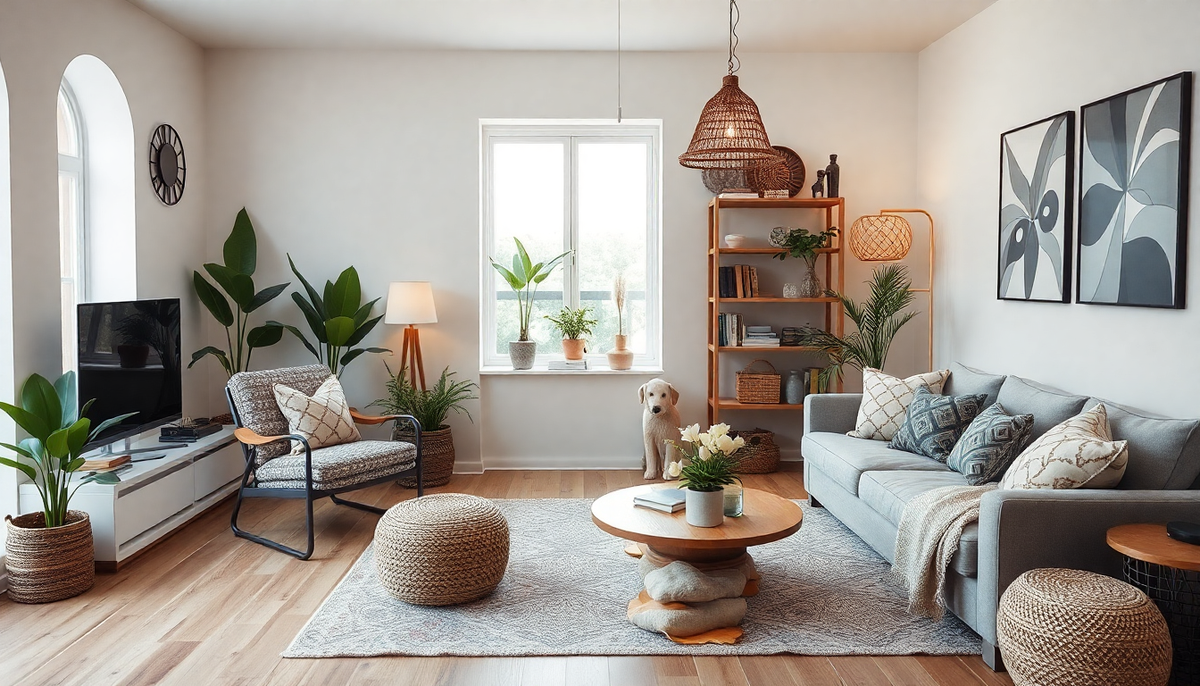 living room boho | girdainenbox.com