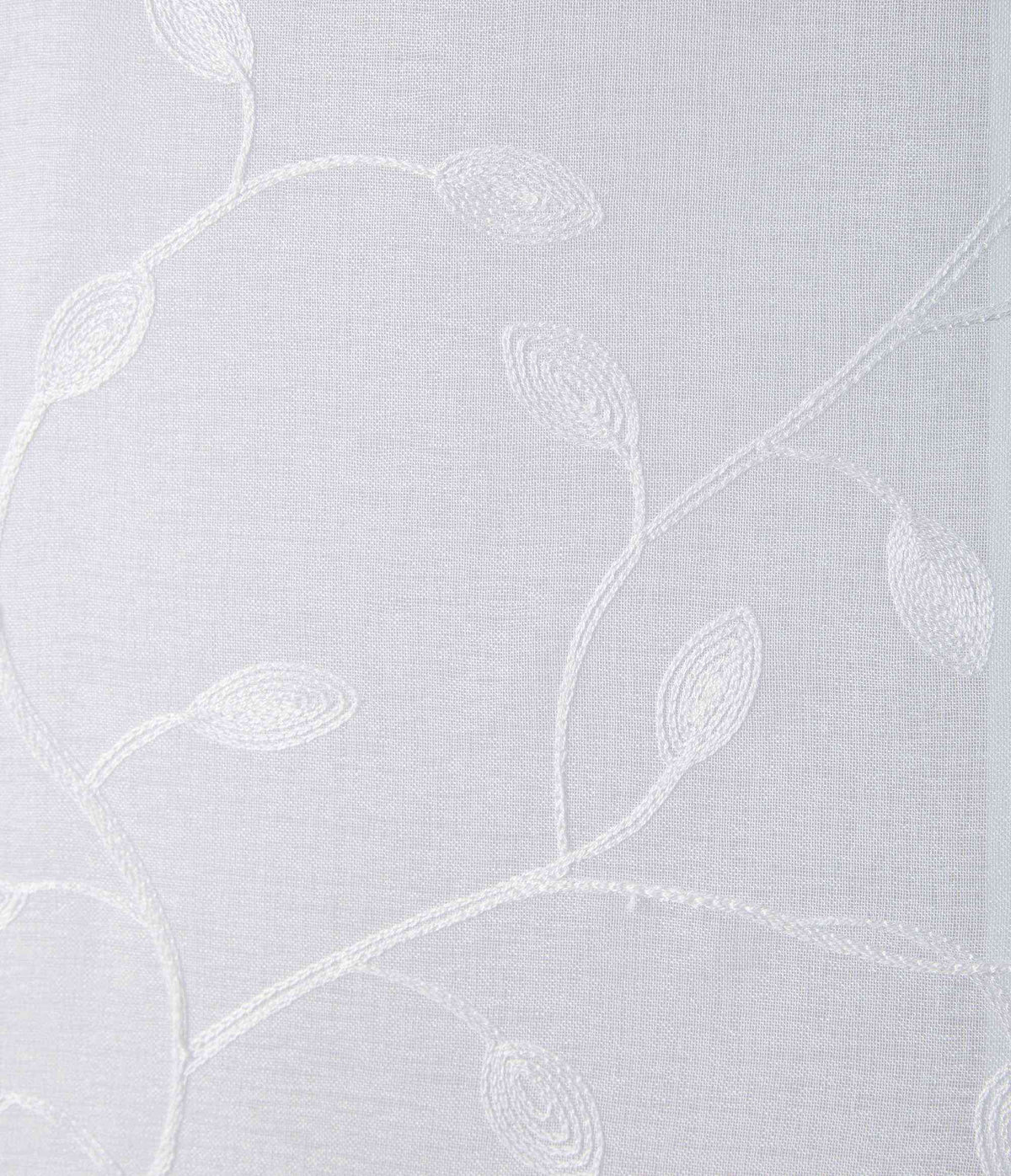 Gardine Ösen Schal Vorhang POMPEI Relief Stickerei Transparent Raffhalter 10000178 Gardinenschal 10000178_blatt_weiss | girdainenbox.com
