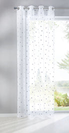 Gardine Ösen Schal Vorhang POMPEI Relief Stickerei Transparent Raffhalter 10000178 Stern Grau 1er-Pack HxB 225x140 cm Gardinenschal 10000178stern_grau_410ff1bd-32cd-4410-bb77-7ce51f2cc731 | girdainenbox.com