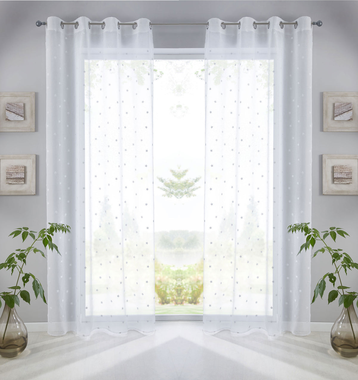 Gardine Ösen Schal Vorhang POMPEI Relief Stickerei Transparent Raffhalter 10000178 Stern Weiß 2er-Pack HxB 175x140 cm Gardinenschal 10000178stern_weiss-2_157d8fde-c20e-4c25-85e9-a4fd3afa8b6d | girdainenbox.com