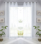 Gardine Ösen Schal Vorhang POMPEI Relief Stickerei Transparent Raffhalter 10000178 Stern Weiß 2er-Pack HxB 225x140 cm Gardinenschal 10000178stern_weiss-2_b12d9ea2-a658-45ae-a834-c9580a89e4c7 | girdainenbox.com