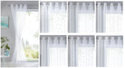 Gardine Ösen Schal Vorhang POMPEI Relief Stickerei Transparent Raffhalter 10000178 Gardinenschal 10000178var | girdainenbox.com