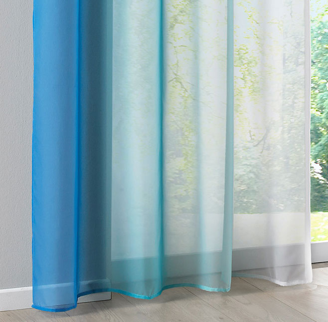 2er Pack Gardinen Vertikal Farbverlauf Druck Transparent »Modena« mit Ösen und Raffhalter, Vorhang, Dekoschal 10000183 Gardinen Set 10000183blau_d1_eaa6b23e-0be2-426c-b190-6873b8c371d5 | girdainenbox.com