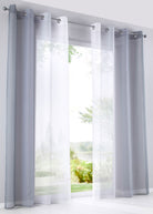 2er Pack Gardinen Vertikal Farbverlauf Druck Transparent »Modena« mit Ösen und Raffhalter, Vorhang, Dekoschal 10000183 Grautöne HxB 225x140 cm Gardinen Set 10000183grautoene_b3688262-e163-4a91-ac3f-6e566b3a9af6 | girdainenbox.com
