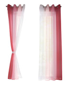 2er Pack Gardinen Vertikal Farbverlauf Druck Transparent »Modena« mit Ösen und Raffhalter, Vorhang, Dekoschal 10000183 Gardinen Set 10000183rosatoene-crop_9ad4c872-2b39-4c36-931d-23bdcbcd74ef | girdainenbox.com