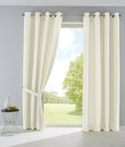 2er Set Vorhänge Blickdicht Gardinen Matt Lichtdurchlässig »PALERMO« mit Ösen und Raffhalter Dekoschal 10000265-2 Creme HxB 245x140 cm Vorhang Set 10000265-2creme_b01aa086-ebb8-40d7-9e04-a16196e499a6 | girdainenbox.com