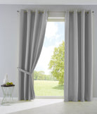 2er Set Vorhänge Blickdicht Gardinen Matt Lichtdurchlässig »PALERMO« mit Ösen und Raffhalter Dekoschal 10000265-2 Grau HxB 175x140 cm Vorhang Set 10000265-2grau_5e76bf61-8627-45fe-b990-c1e5157d3250 | girdainenbox.com