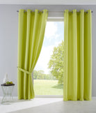 2er Set Vorhänge Blickdicht Gardinen Matt Lichtdurchlässig »PALERMO« mit Ösen und Raffhalter Dekoschal 10000265-2 Limette HxB 175x140 cm Vorhang Set 10000265-2limette_67f3d27f-3d9c-4a60-897b-919e839abdff | girdainenbox.com