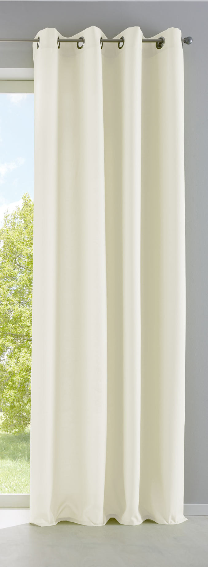 Vorhang Blickdicht Gardine Matt Lichtdurchlässig »PALERMO« mit Ösen und Raffhalter Dekoschal 10000265 Creme HxB 245x140 cm Vorhang 10000265creme | girdainenbox.com