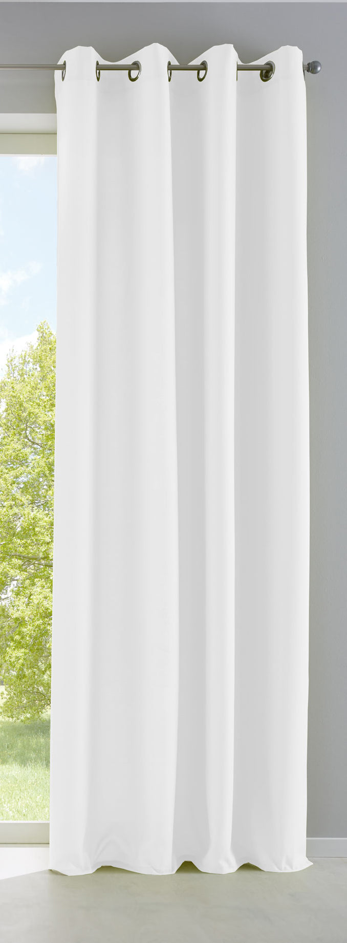 Vorhang Blickdicht Gardine Matt Lichtdurchlässig »PALERMO« mit Ösen und Raffhalter Dekoschal 10000265 Weiß HxB 175x140 cm Vorhang 10000265weiss_456dc01f-5053-449a-9886-e3c2a7d6df5a | girdainenbox.com