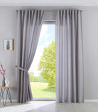 2er Set Vorhänge Verdeckte Schlaufen Cationic »JENA« Blickdicht Leinen Optik Gardinen Meliert Gardinenband mit Raffhalter 2019037-2 Silber HxB 225x140 cm Vorhang Set 2019037-2silber_3b449038-a2d6-4b75-8ef8-18e83f1c43e4 | girdainenbox.com