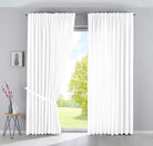 2er Set Vorhänge Verdeckte Schlaufen Cationic »JENA« Blickdicht Leinen Optik Gardinen Meliert Gardinenband mit Raffhalter 2019037-2 Weiß HxB 250x300 cm Vorhang Set 2019037-2weiss-breit | girdainenbox.com