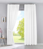 2er Set Vorhänge Verdeckte Schlaufen Cationic »JENA« Blickdicht Leinen Optik Gardinen Meliert Gardinenband mit Raffhalter 2019037-2 Weiß HxB 225x140 cm Vorhang Set 2019037-2weiss_bcf8b1c3-c291-4af3-a0c0-72cb369362e2 | girdainenbox.com