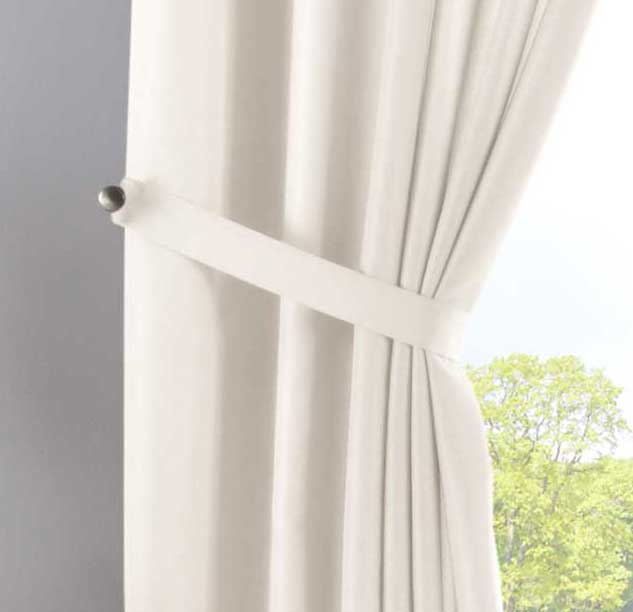 2er Set Vorhänge Verdeckte Schlaufen Cationic »JENA« Blickdicht Leinen Optik Gardinen Meliert Gardinenband mit Raffhalter 2019037-2 Vorhang Set 2019037_03_creme_raff | girdainenbox.com