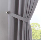 2er Set Vorhänge Verdeckte Schlaufen Cationic »JENA« Blickdicht Leinen Optik Gardinen Meliert Gardinenband mit Raffhalter 2019037-2 Vorhang Set 2019037_03_silber | girdainenbox.com