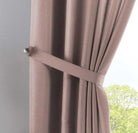 2er Set Vorhänge Verdeckte Schlaufen Cationic »JENA« Blickdicht Leinen Optik Gardinen Meliert Gardinenband mit Raffhalter 2019037-2 Vorhang Set 2019037_03_taupe | girdainenbox.com