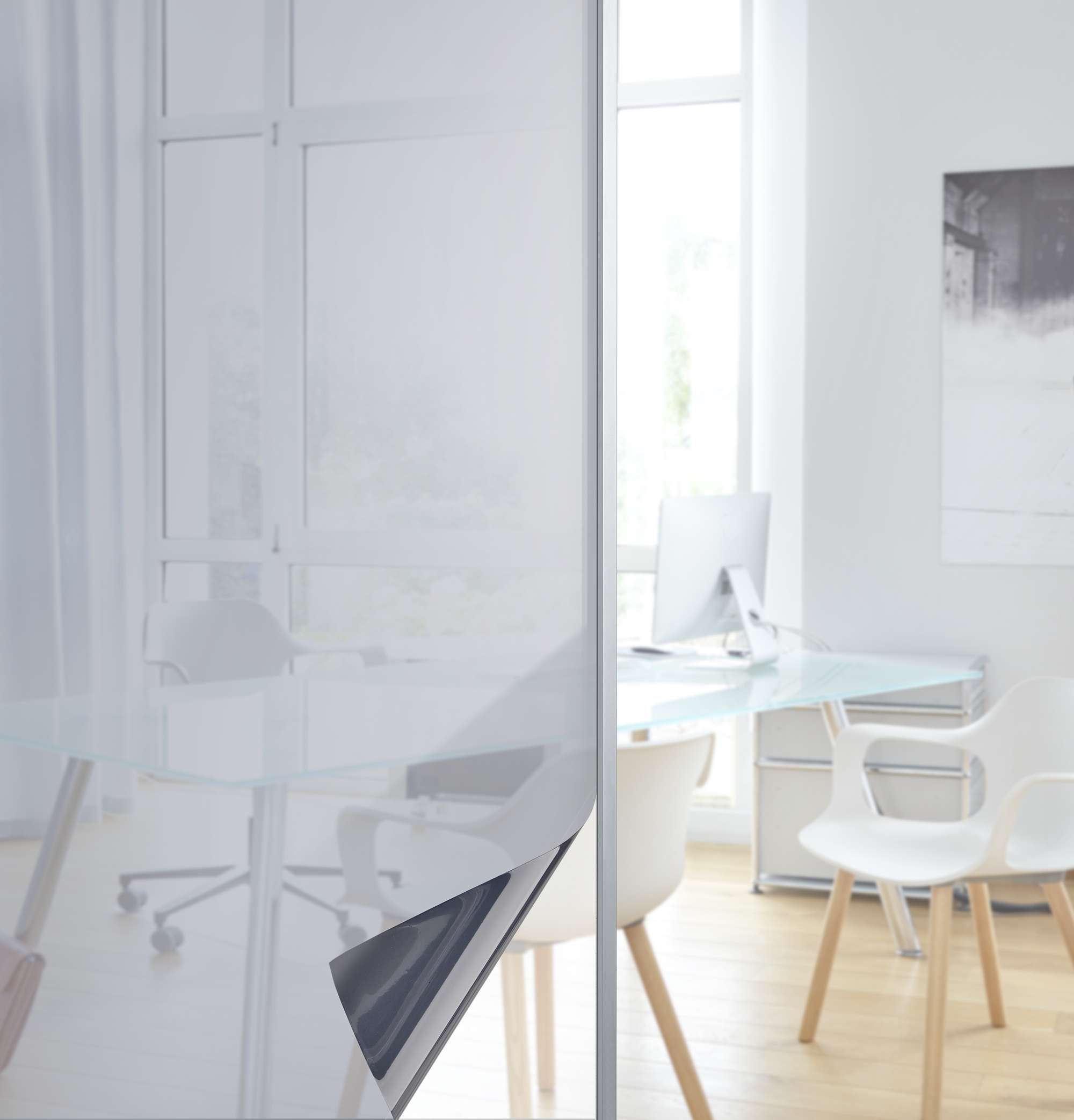 Fensterfolie selbsthaftend Sichtschutzfolie Anti-UV statische Haftung Folie selbstklebend 201916000 Solar UV Silber 90x200 cm Folien 201916000solar_uv_silber_ef91b79f-1913-4062-a4fb-7b4648d394b1 | girdainenbox.com