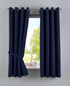 Vorhänge Blickdicht »NewYork« 2er-Pack Thermo-Gardinen Verdunkelungsvorhang Blackout Ösen schalldämmend UV-Schutz Raffhalter 201920600-2 Blau HxB 160x140 cm Vorhang Set 201920600-2blau-160 | girdainenbox.com