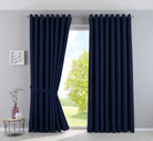 Vorhänge Blickdicht »NewYork« 2er-Pack Thermo-Gardinen Verdunkelungsvorhang Blackout Ösen schalldämmend UV-Schutz Raffhalter 201920600-2 Blau HxB 225x295 cm Vorhang Set 201920600-2blau-295 | girdainenbox.com