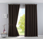Vorhänge Blickdicht »NewYork« 2er-Pack Thermo-Gardinen Verdunkelungsvorhang Blackout Ösen schalldämmend UV-Schutz Raffhalter 201920600-2 Braun HxB 225x295 cm Vorhang Set 201920600-2braun-295 | girdainenbox.com